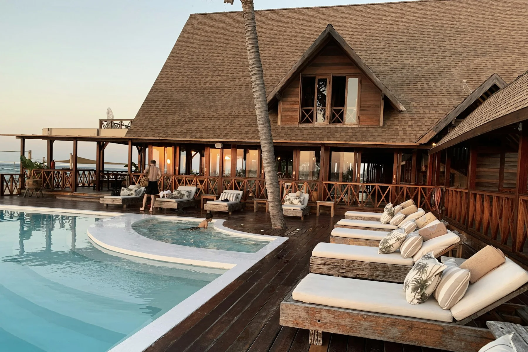 Poolside lounge and hotel accommodation